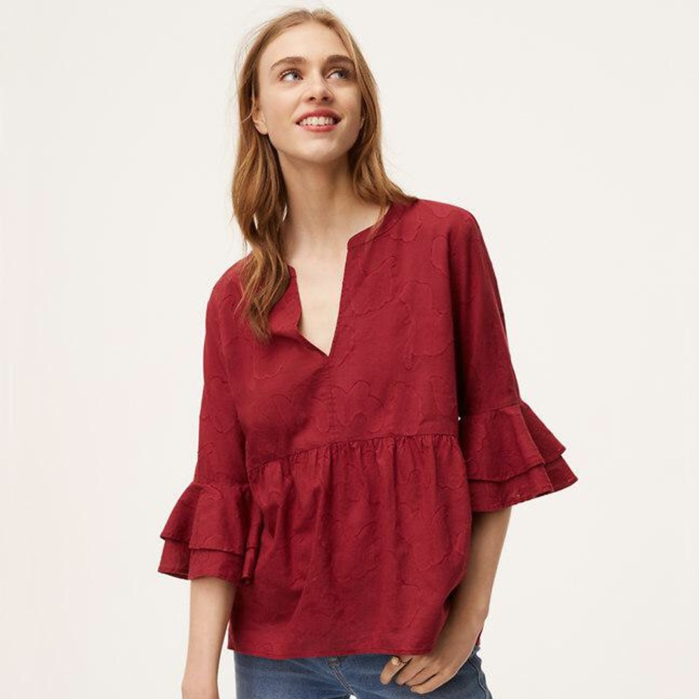 Loft Bell Sleeve Top
